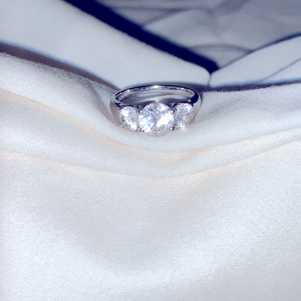 Helzberg Lab Created White Sapphire Ring
